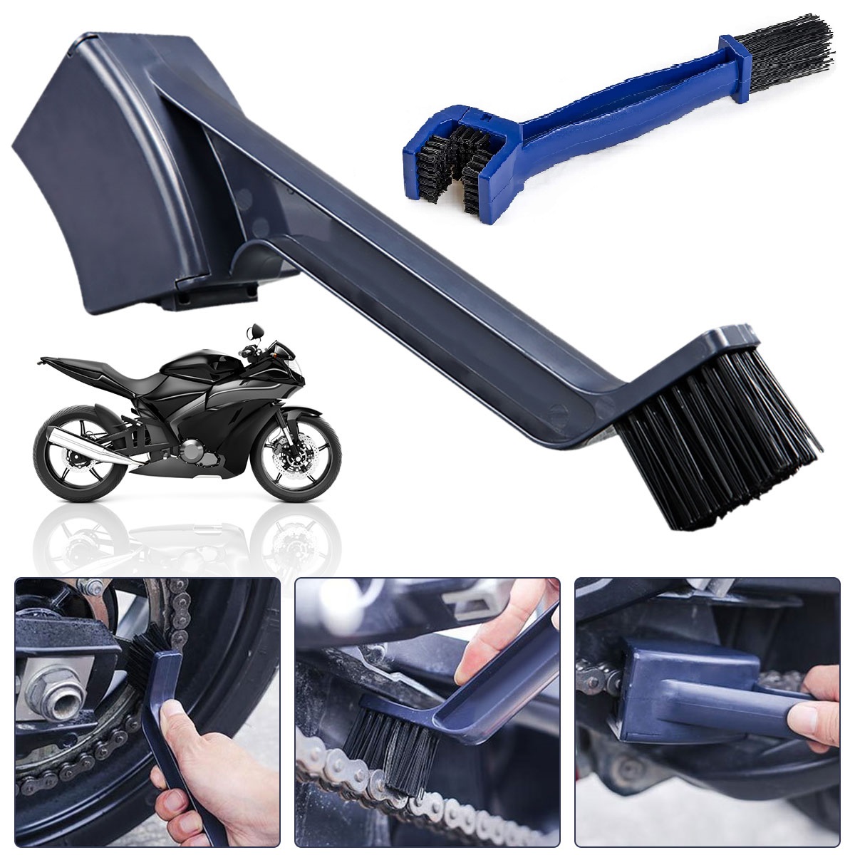 Motorcycle Gear Up - Motorcycle Bike Chain Cleaner Double Heads