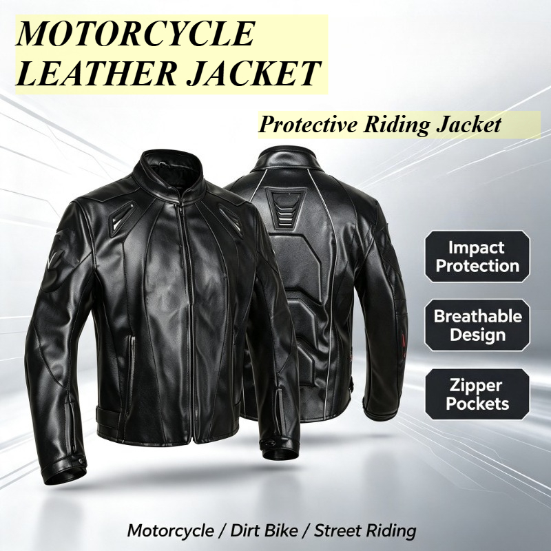 Riding Jacket Leather - Motorcycle Riding Racing Suit - Waterproof