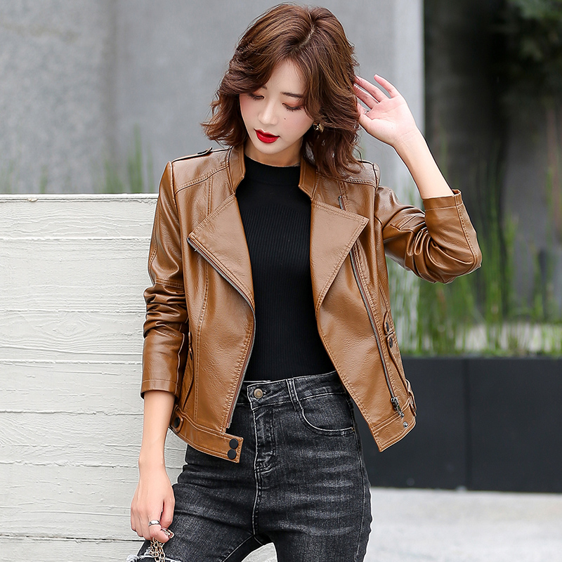 Riding Jacket Leather - M-5XL New Women Leather Jacket Spring