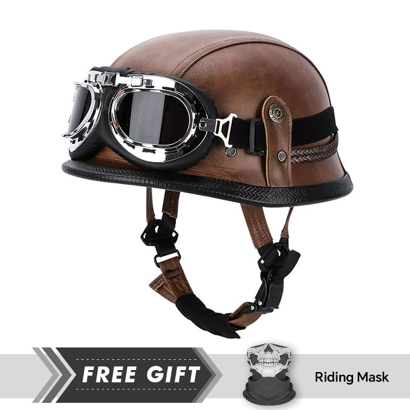 Classic Half Face Helmet Prote - Motorcycle Gear In Store 评论和价格