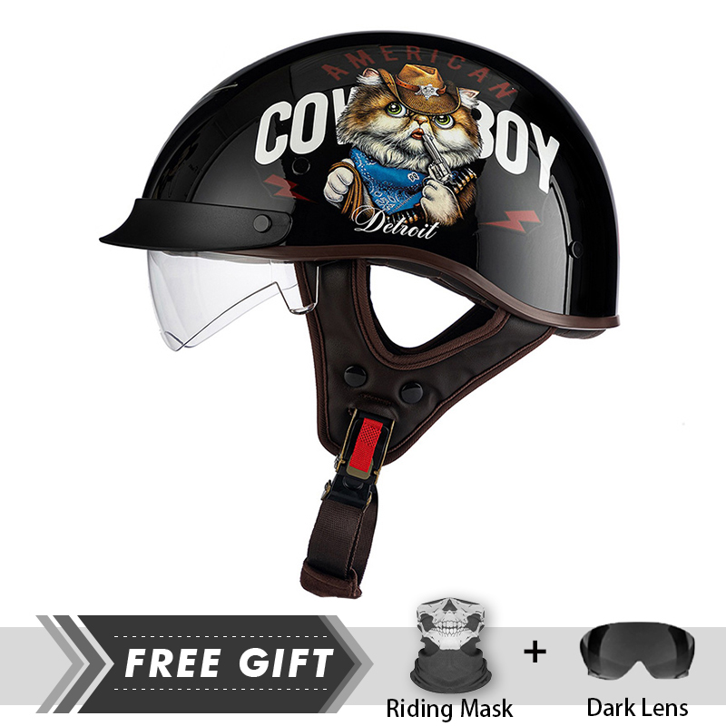 Crash Headpiece Half Face Helm - Motorcycle Gear In Store 评论和价格