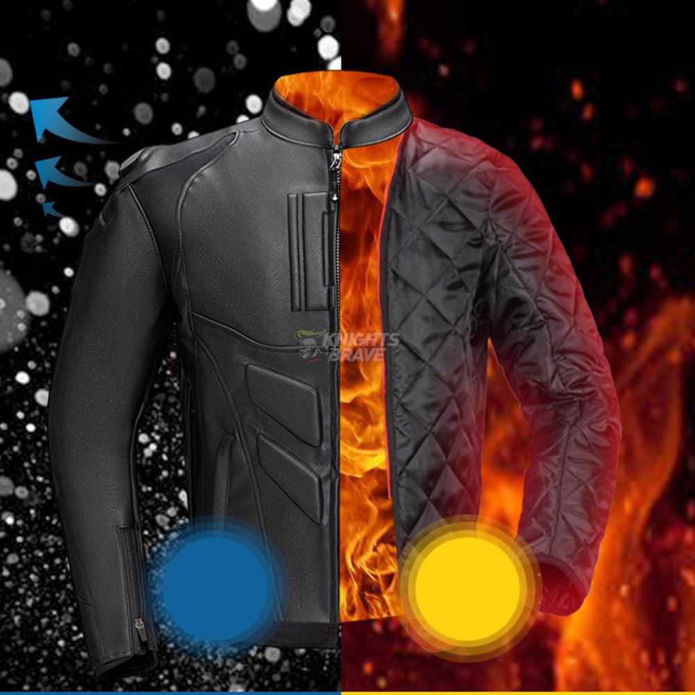 Leather Motorcycle Jacket Cold - Riding Jacket Leather 评论和价格