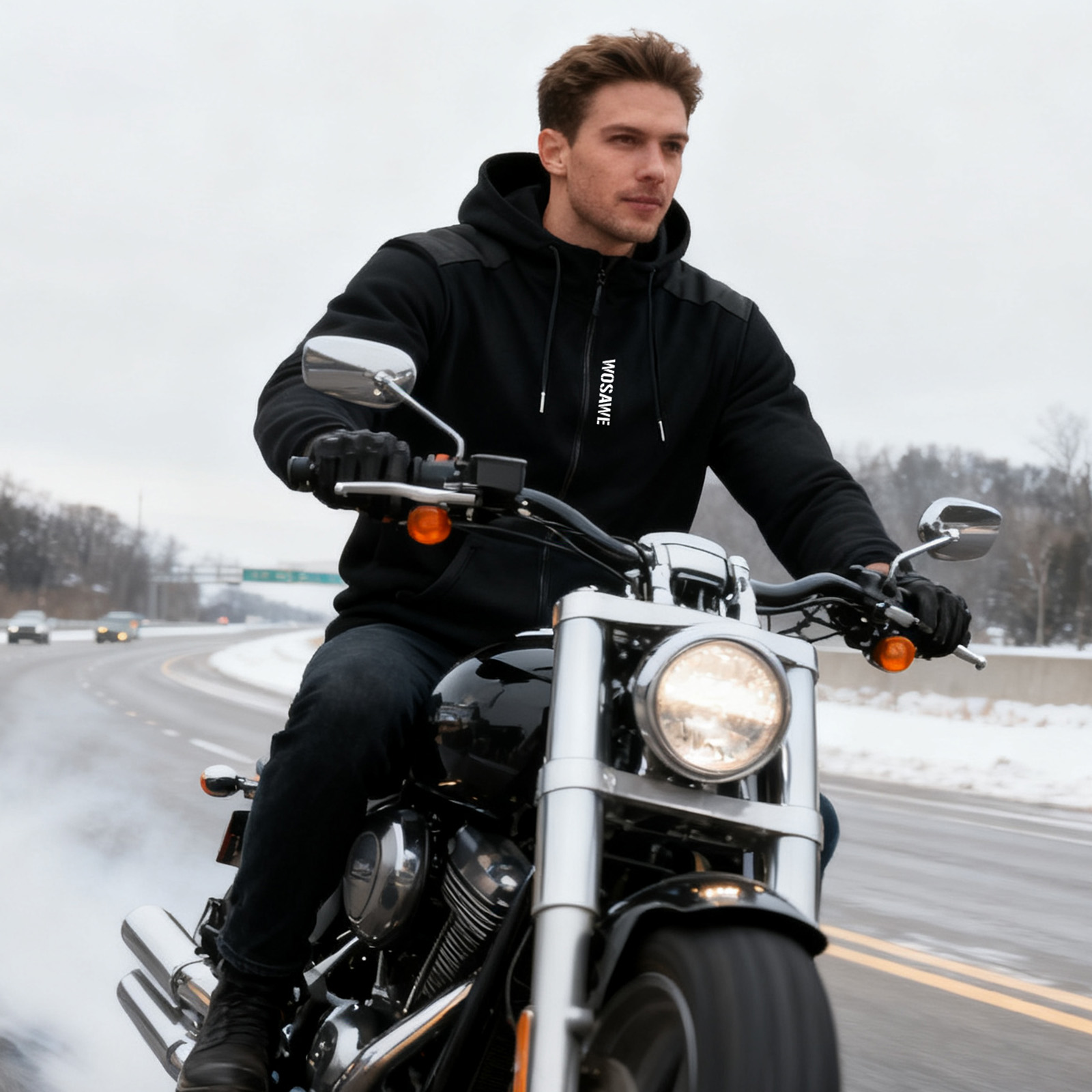WOSAWE Motorcycle Hoodie Jacke - Motorcycle Gear Hoodie 评论和价格