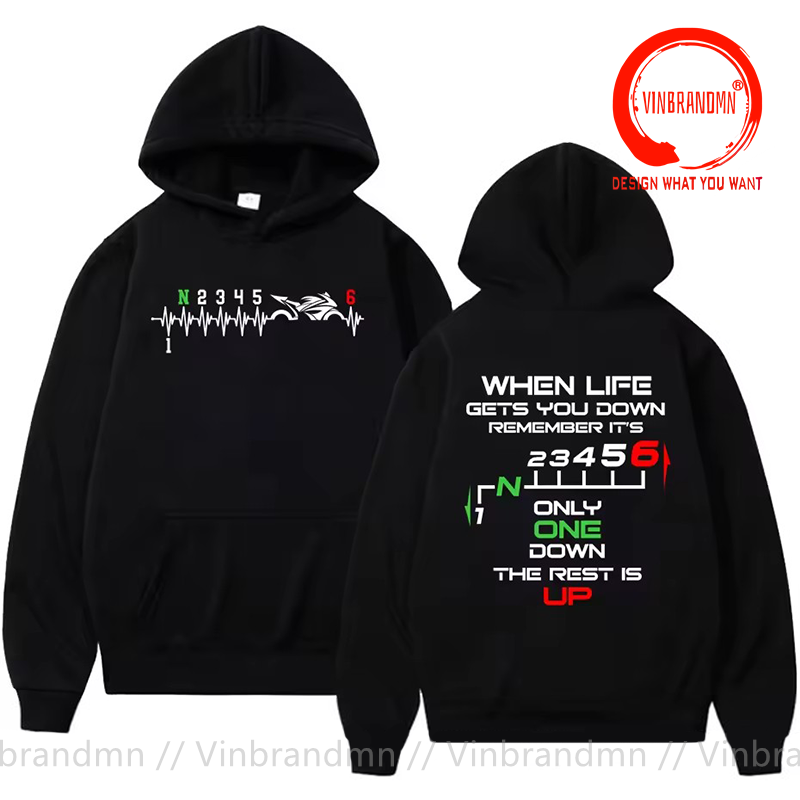1N23456 Motorcycle Gear Shift  - Motorcycle Gear Hoodie 评论和价格