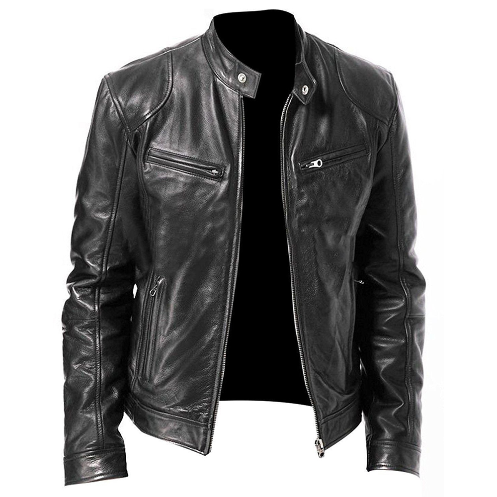 PU Leather Motorcycle Jacket M - Riding Jacket Leather 评论和价格