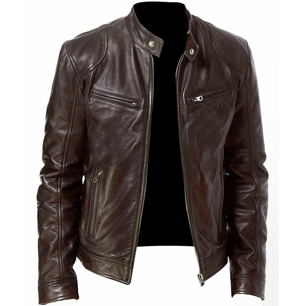 PU Leather Motorcycle Jacket M - Riding Jacket Leather 评论和价格