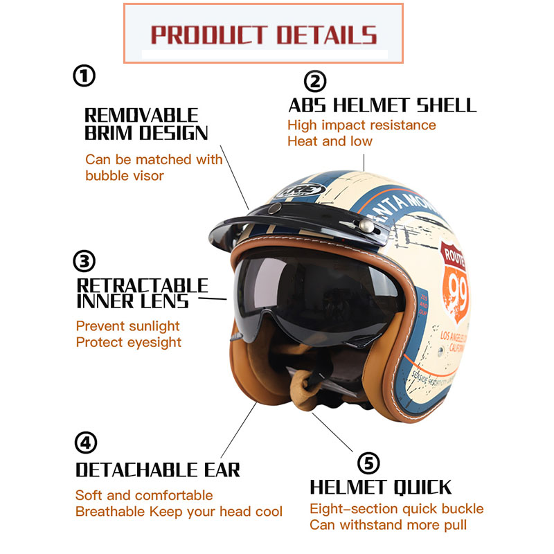 SOMAN Open Face Motorcycle Hel - Motorcycle Gear In Store 评论和价格